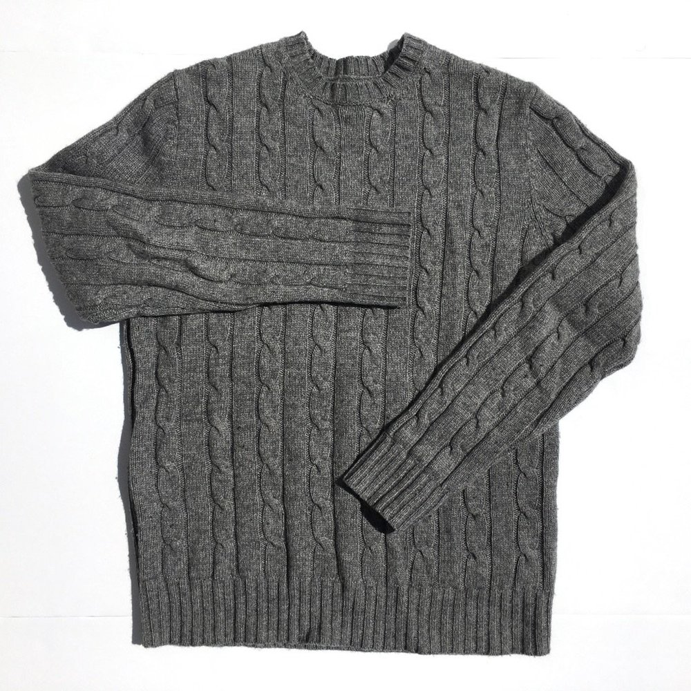 Martin + Osa Wool/Cotton Chunky Cableknit Pullover Sweater sz M